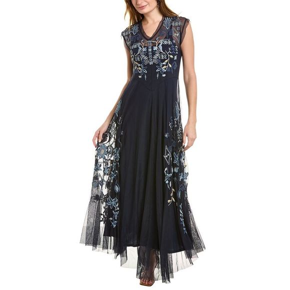 johnny was mesa mesh dress Johnny Was Kaimarie Floral Mesh Maxi Dress